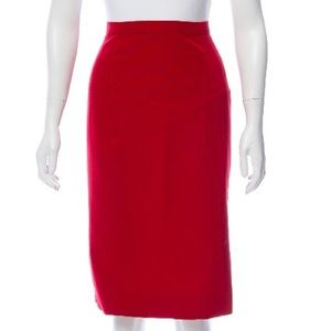 Red Carolina Herrera skirt